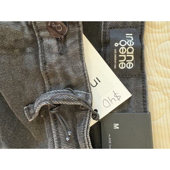 Insane Gene HIGH RISE Black DENIM SHORTS Medium - Picture 2 of 5